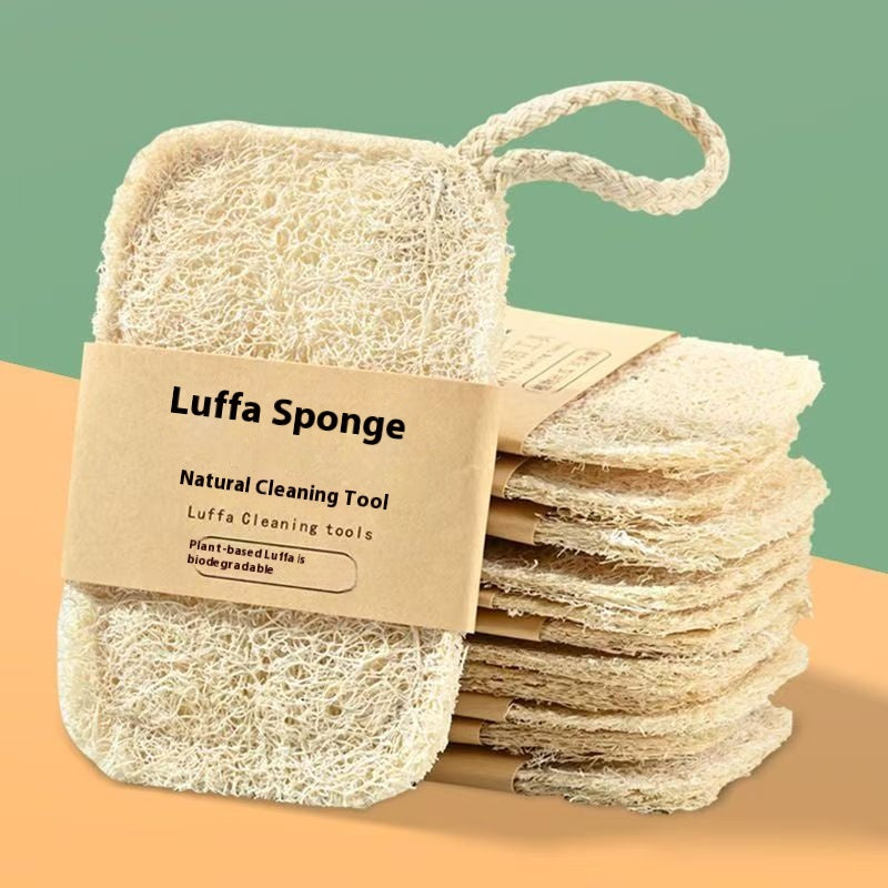 Pure natural loofah can be used to wash dishes, wash pots, and wash and scrub the back.