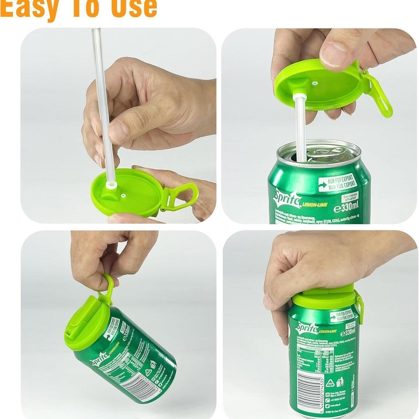 Silicone leak-proof beer can lid with straw hole to prevent overflow and keep fresh separately*4