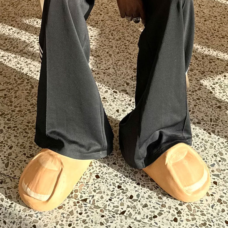 Funny big toe slippers; goofy big toe slippers