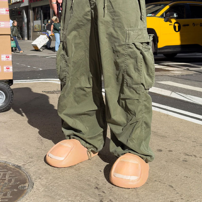 Funny big toe slippers; goofy big toe slippers
