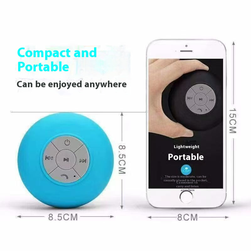 Bathroom waterproof Bluetooth speaker suction cup mini cute wireless subwoofer new portable Bluetooth speaker