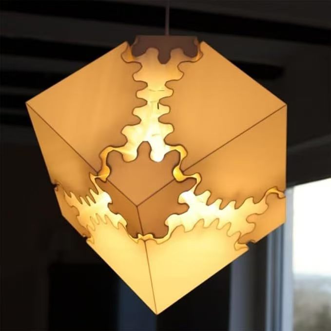3D printed gear cube home creative lamp