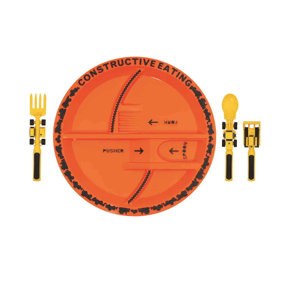 Three sets of children's fun tableware and plates, safe, fun and hygienic