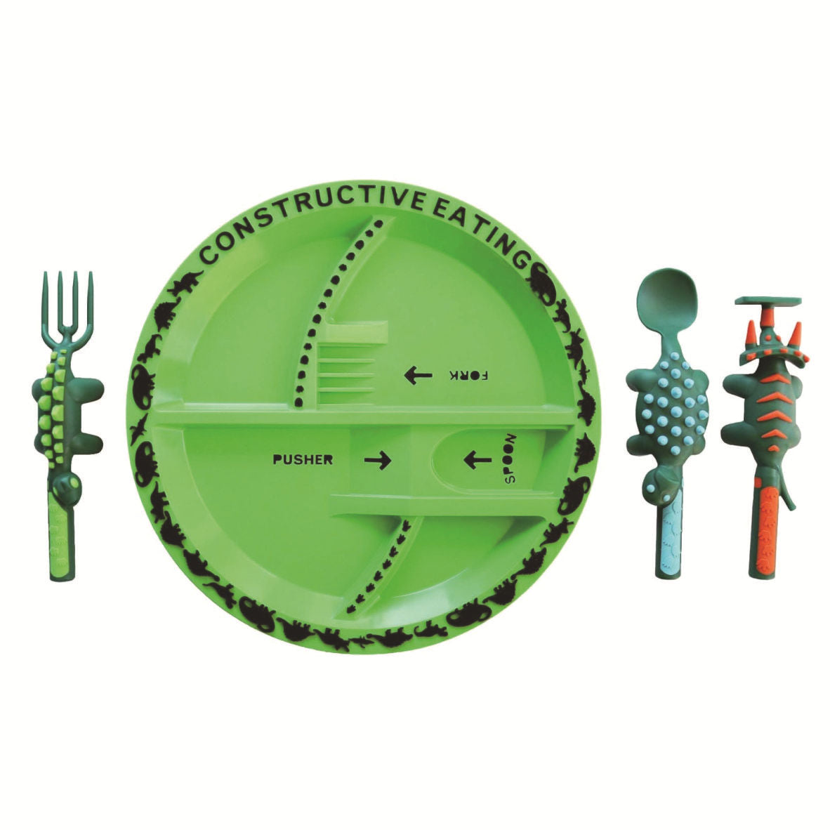 Three sets of children's fun tableware and plates, safe, fun and hygienic
