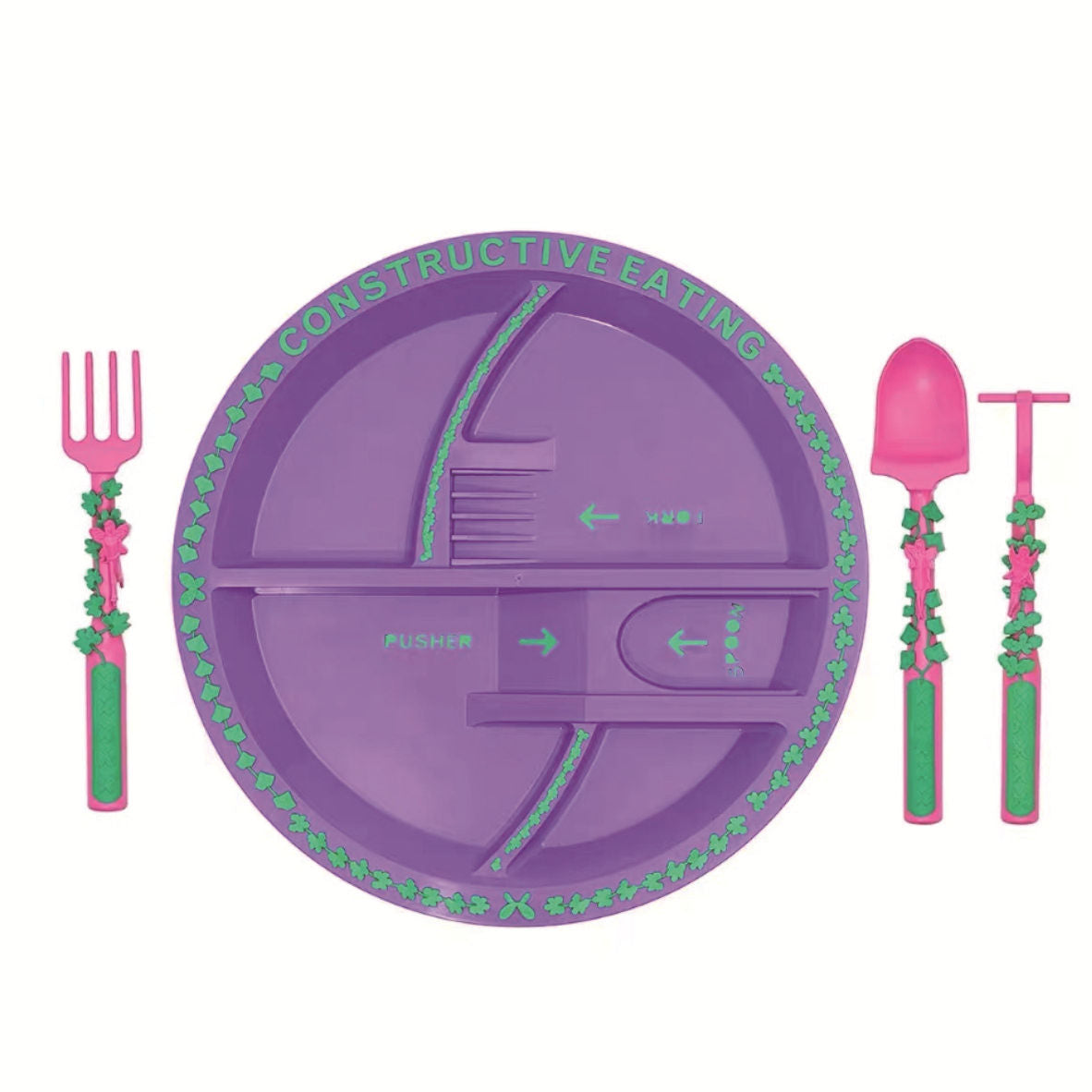 Three sets of children's fun tableware and plates, safe, fun and hygienic