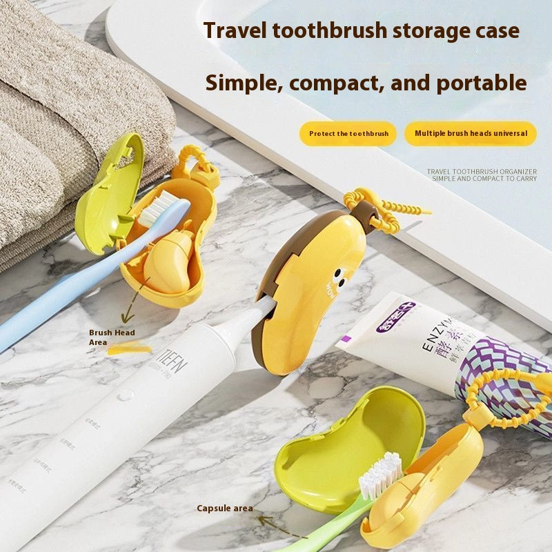 Banana toothbrush protective cover independent cute travel portable wash toothpaste box electric toothbrush storage dust cover