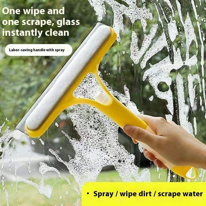 Household glass car window artifact double-sided cleaning tool wiper mirror professional water spray cleaning window cleaning device