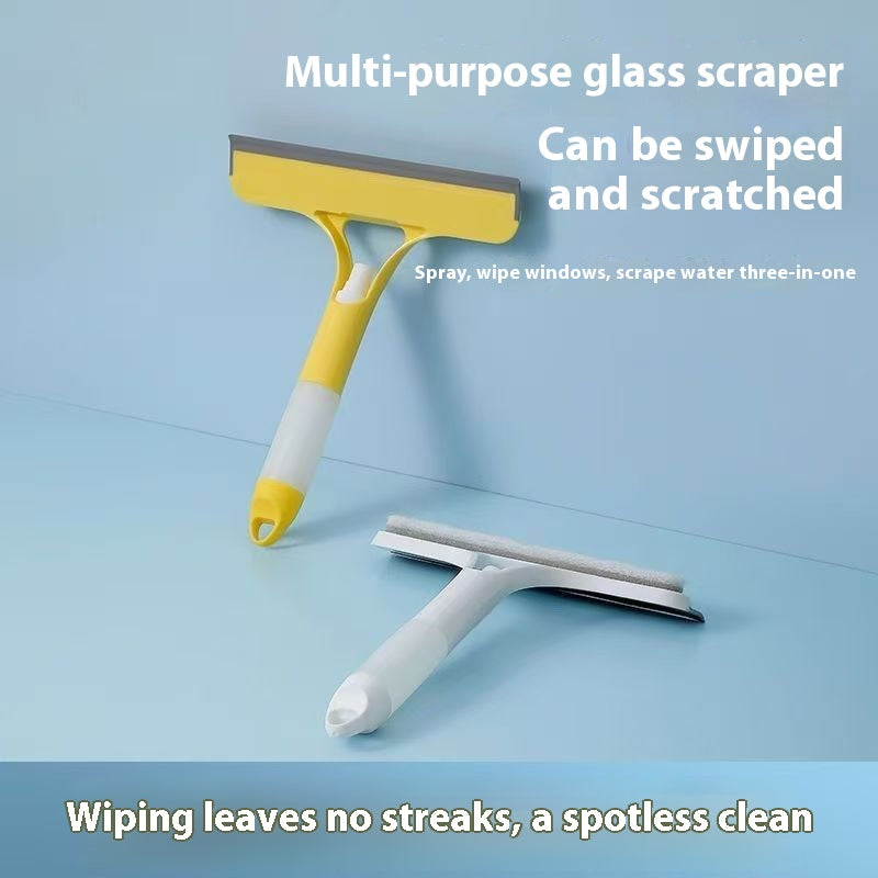 Household glass car window artifact double-sided cleaning tool wiper mirror professional water spray cleaning window cleaning device
