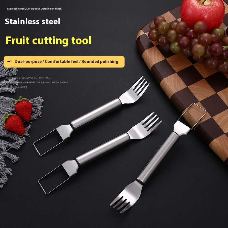 Summer watermelon cutter household watermelon fork dual-purpose kitchen watermelon cutter fruit splitter