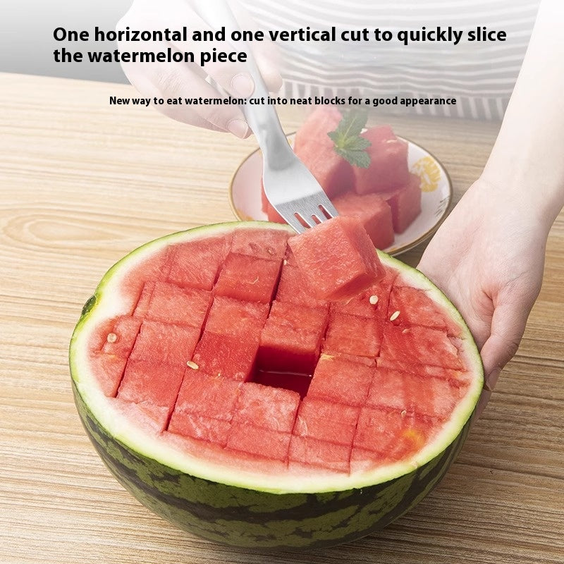 Summer watermelon cutter household watermelon fork dual-purpose kitchen watermelon cutter fruit splitter