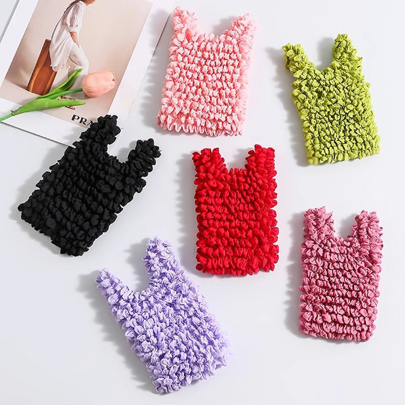 Retractable Tote Bag Portable Shopping Bag Magic Pleated Bubble Bag Pineapple Bag Travel Canvas Storage Bag