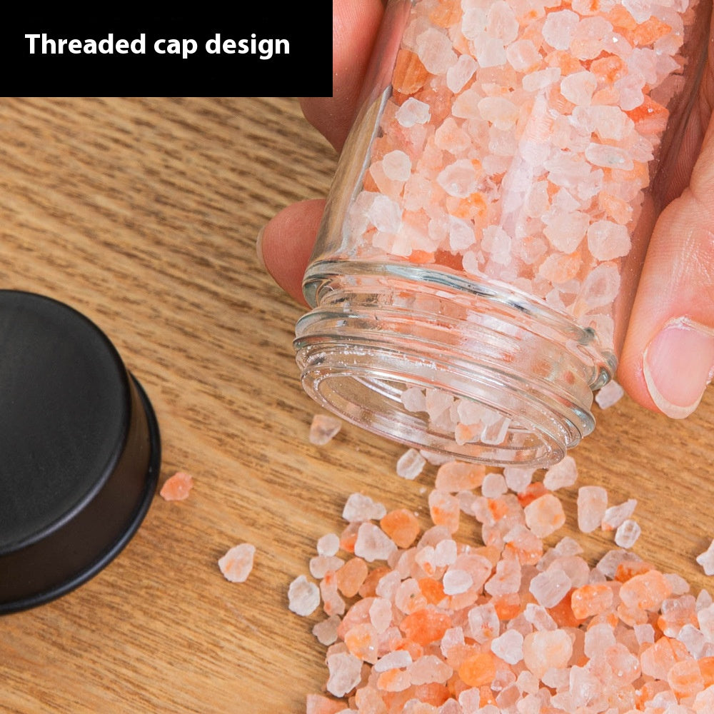 Household rotating spice jar storage rack kitchen spice rack set glass spice bottle spice jar storage rack