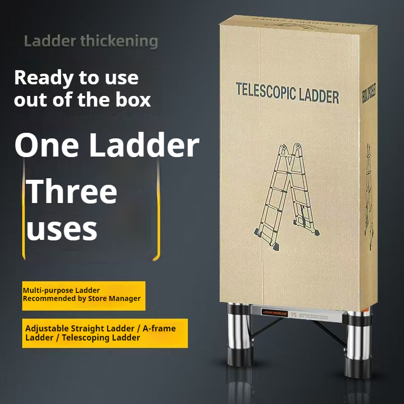 Household multi-functional stainless steel extra thick folding ladder;