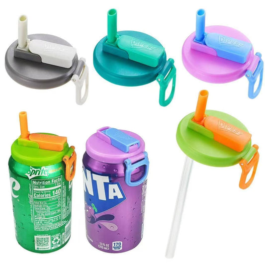 Silicone leak-proof beer can lid with straw hole to prevent overflow and keep fresh separately*4