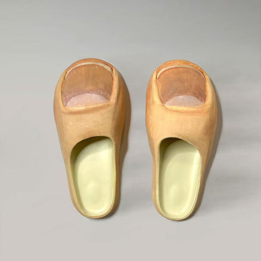 Funny big toe slippers; goofy big toe slippers