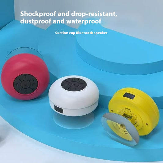Bathroom waterproof Bluetooth speaker suction cup mini cute wireless subwoofer new portable Bluetooth speaker