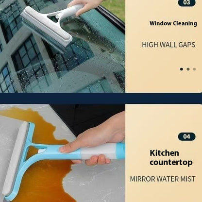 Household glass car window artifact double-sided cleaning tool wiper mirror professional water spray cleaning window cleaning device