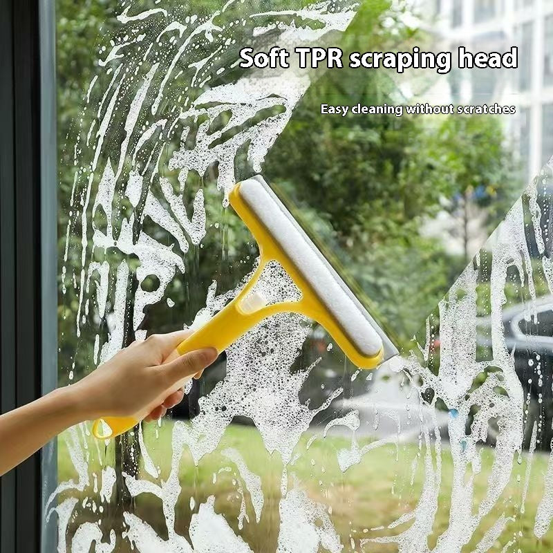 Household glass car window artifact double-sided cleaning tool wiper mirror professional water spray cleaning window cleaning device