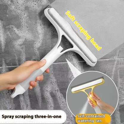 Household glass car window artifact double-sided cleaning tool wiper mirror professional water spray cleaning window cleaning device