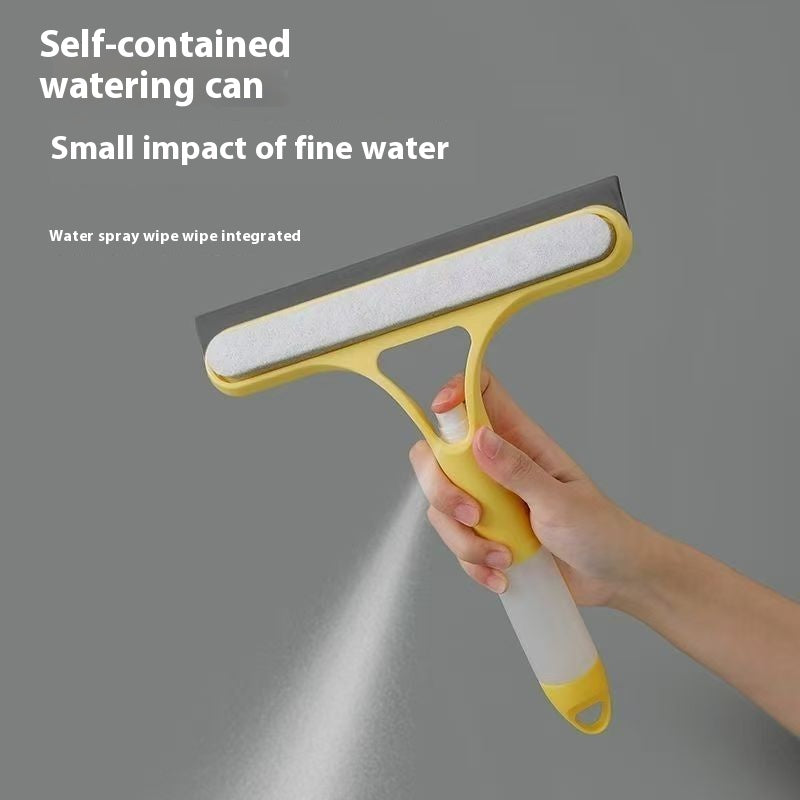 Household glass car window artifact double-sided cleaning tool wiper mirror professional water spray cleaning window cleaning device