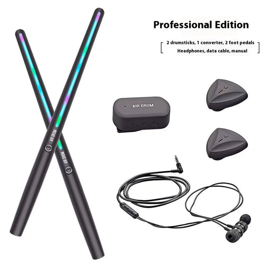 Somatosensory air drum set invisible electronic drum sticks black technology electronic drum portable drum set practice artifact