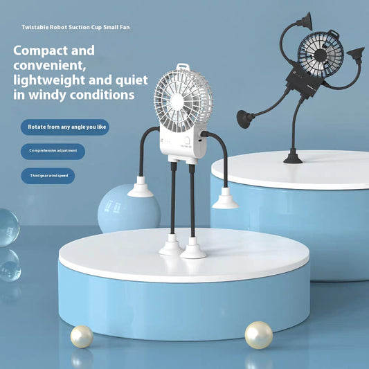 New suction cup small office desktop dormitory kitchen fan usb charging small truck silent