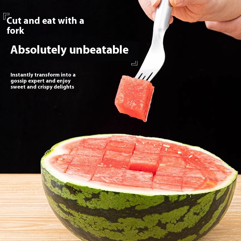 Summer watermelon cutter household watermelon fork dual-purpose kitchen watermelon cutter fruit splitter